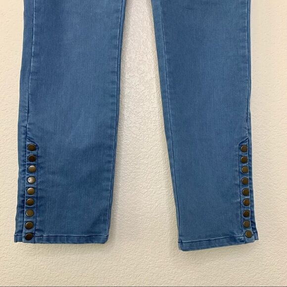 Soft Surroundings Blue Snap Up Ankle Leggings - Picture 4 of 14